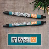 Orange and Blue Instagram Photo Collage Monogram
