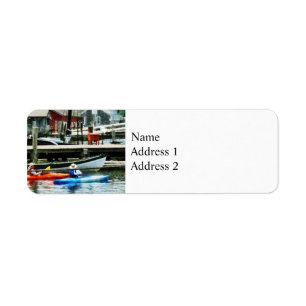 Orange and Blue Kayaks Return Address Label