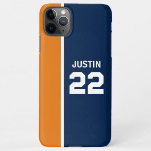 Orange and Blue Sports Theme iPhone 11Pro Max Case
