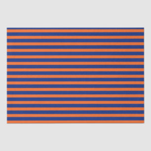 Orange and Blue Stripes Tissue Paper