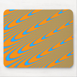 Orange and Blue Swirl Mousepad