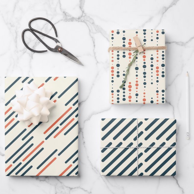 orange and blue Vol 2 Wrapping Paper Sheet (Front)