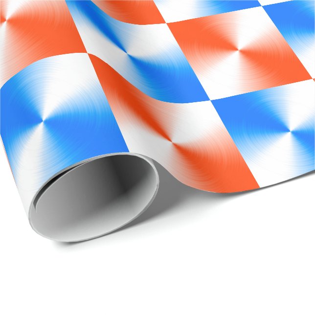 Orange and Blue Wrapping Paper (Roll Corner)