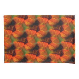 Orange And Brown Abstract Art Pattern     Pillowcase