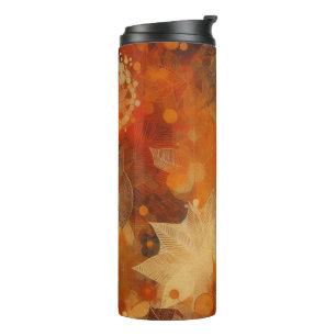 Orange And Brown Autumn Texture  Thermal Tumbler