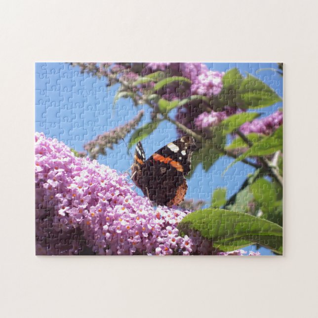 Orange and Brown Butterfly Photography Jigsaw Puzzle (Horizontal)