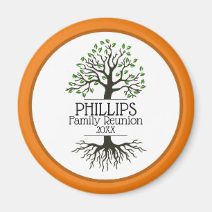 Orange and Brown Family Reunion Magnet