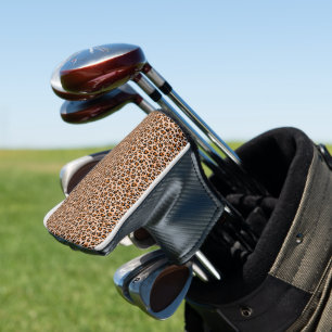Orange and Brown Leopard Print Golf Head Cover