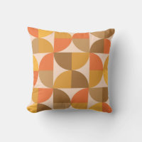Orange and Brown Mid Century Half Circles