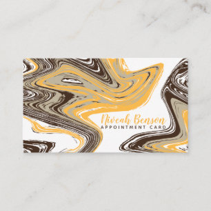 orange and chocolate strokes appointment card