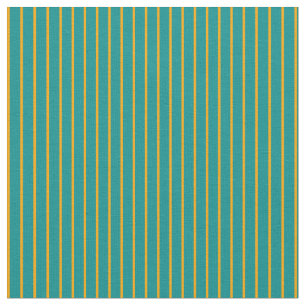Orange and Dark Cyan Coloured Stripes Fabric