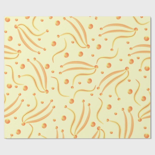 orange and gold wrapping paper (Flat)