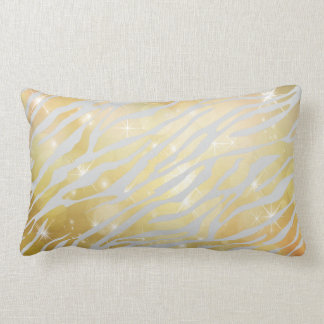 Orange and gold Zebra Pattern Lumbar Cushion