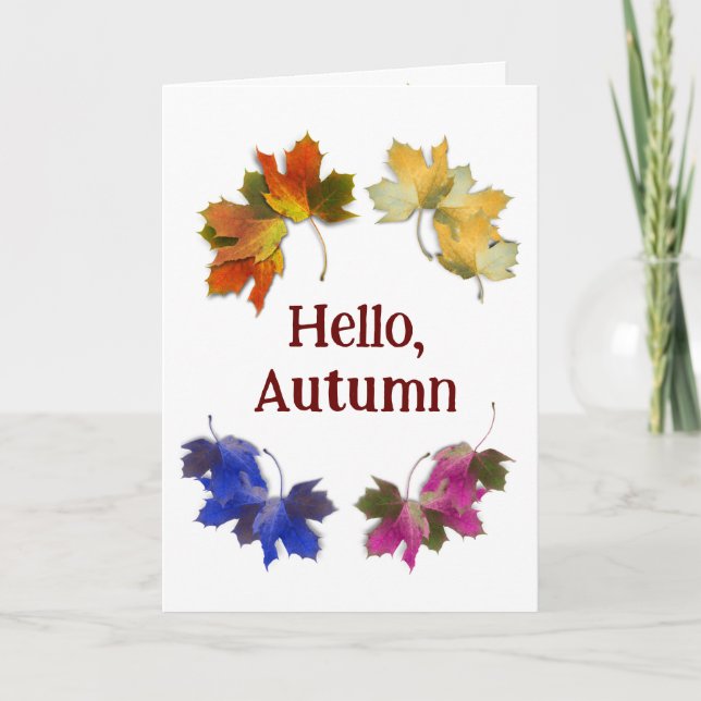 Orange And Golden Autumn Leaves Invitation (Front)