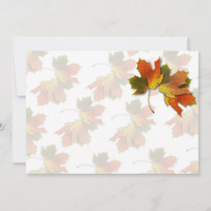 Orange And Golden Autumn Leaves Invitation