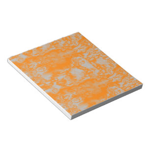Orange and gray marble notepad