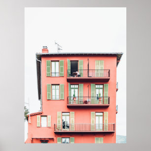 ORANGE AND GREEN 4-STOREY BUILDING POSTER