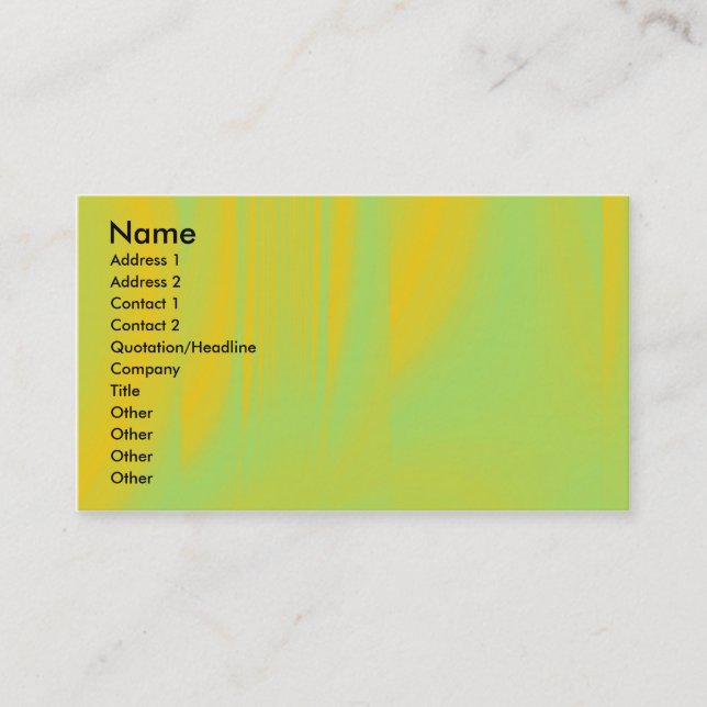 Orange and Green Business Card (Front)