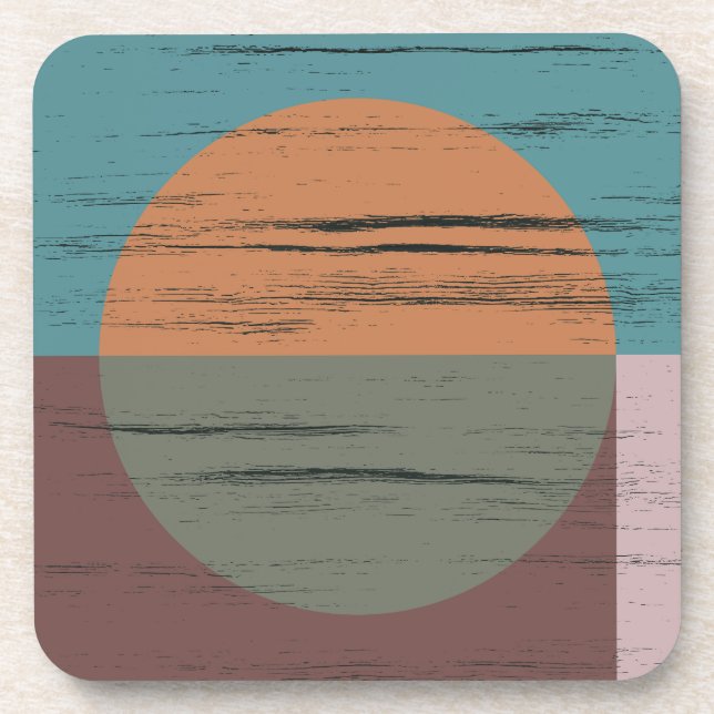 Orange And Green Circle Coaster (Front)