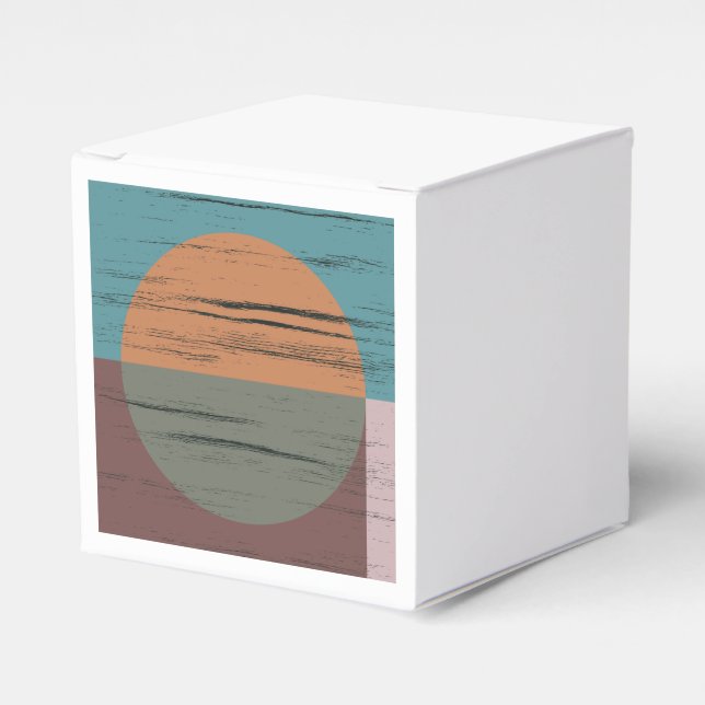 Orange And Green Circle Favour Box (Front Side)