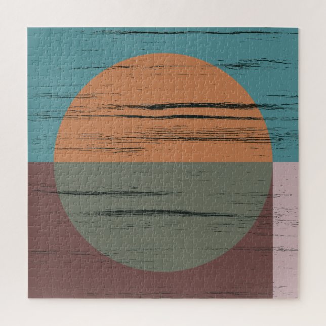 Orange And Green Circle Jigsaw Puzzle (Vertical)