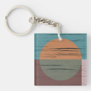 Orange And Green Circle Key Ring