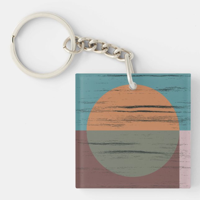 Orange And Green Circle Key Ring (Front)