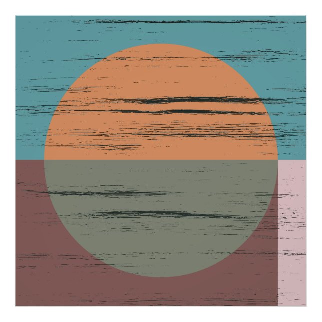 Orange And Green Circle Photo Print (Front)