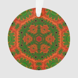 Orange and Green Kaleidoscope Acrylic Decoration