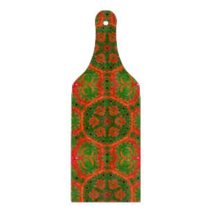 Orange and Green Kaleidoscope Chopping Board