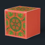 Orange and Green Kaleidoscope Gift Box<br><div class="desc">This image started out as a Mandelbrot but I changed it to be a kaleidoscope.  Sometimes I just love playing around with my artwork and who knows what it ends up looking like.</div>