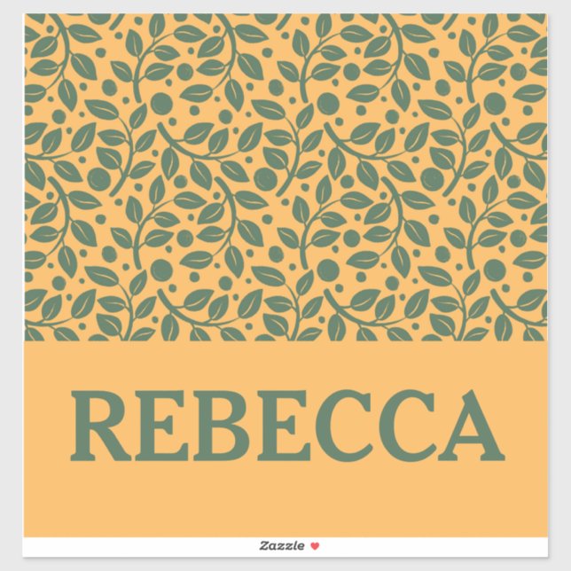 Orange and Green Leaf Pattern Luggage (Sheet)