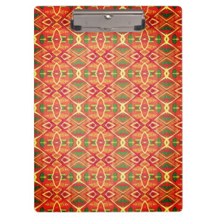 Orange and green pattern clipboard