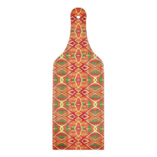 Orange and green pattern cutting board