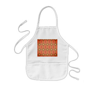 Orange and green pattern kids apron