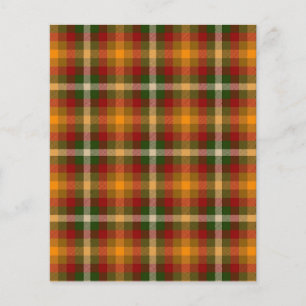 Orange and green plaid scrapbook background paper