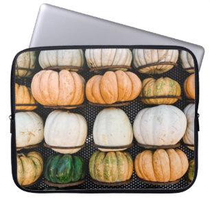 Orange and green pumpkin lot laptop sleeve