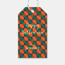 Orange and Green Shiny Chequerboard