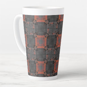 Orange and Grey Crossroads Latte Mug
