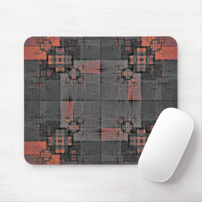 Orange and Grey Crossroads  Mouse Pad (With Mouse)