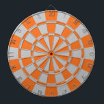 Orange And Grey Dartboard<br><div class="desc">Orange And Grey Dart Board</div>