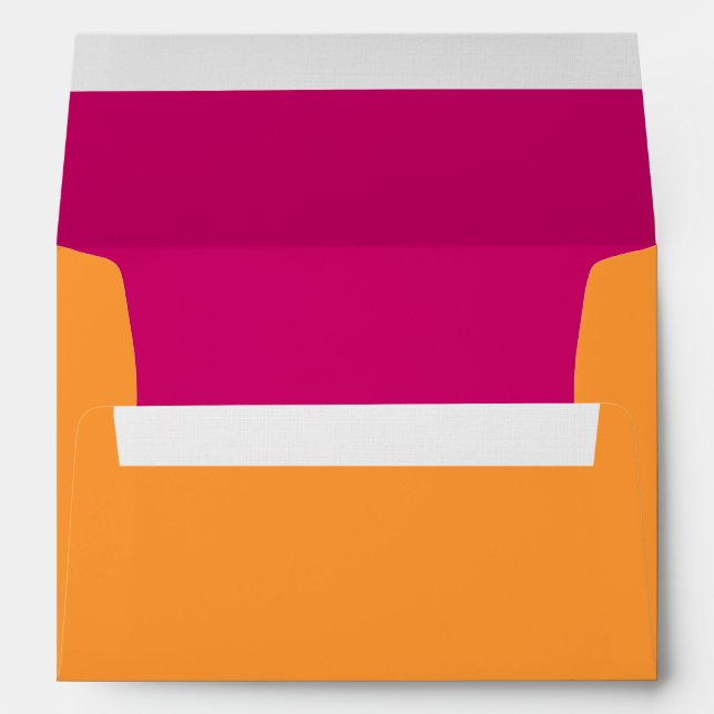 Orange and Hot Pink A-7 Envelope (Back (Bottom))