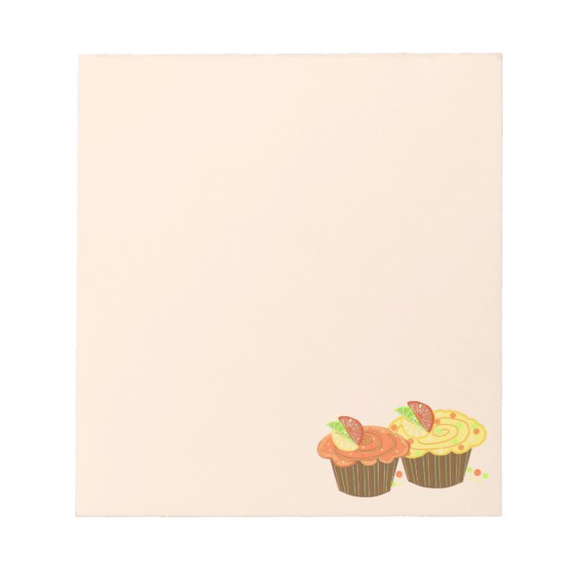 Orange and Lemon Cupcakes Notepad (Front)
