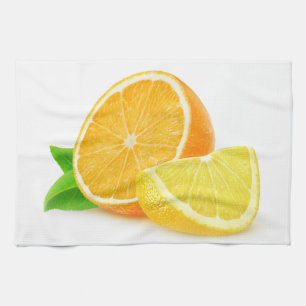 Orange and lemon tea towel