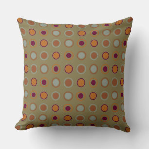 Orange and Magenta Dots Cushion