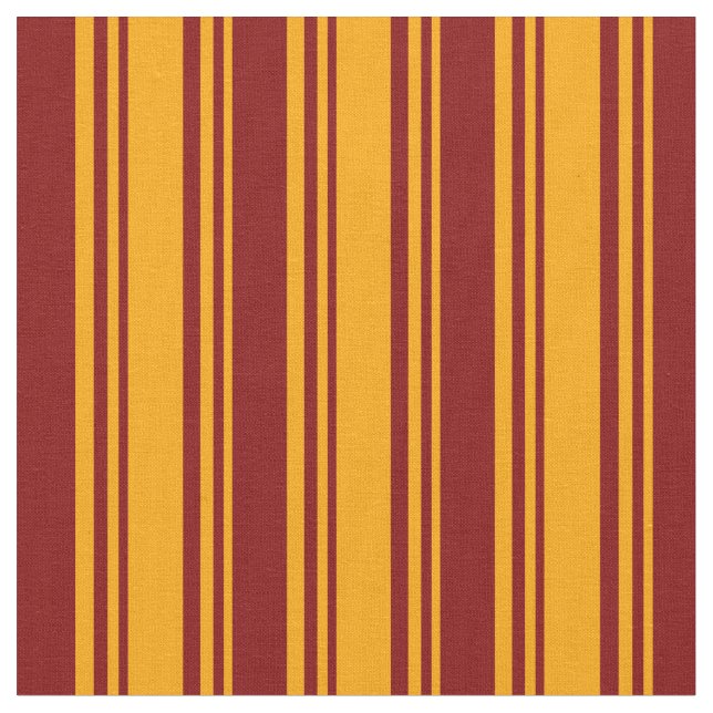 Orange and Maroon Coloured Lines Pattern Fabric (Close Up)