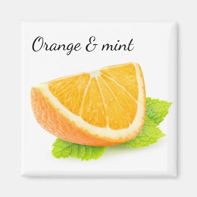 Orange and mint magnet (Front)