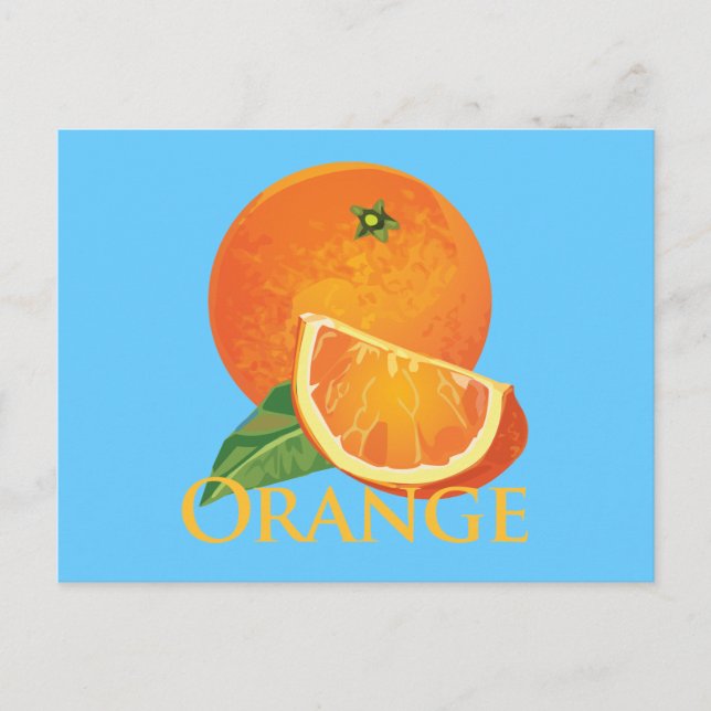 Orange and Orange Slice Postcard (Front)