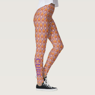 Orange and Orchid Awareness Ribbon Angel Leggings