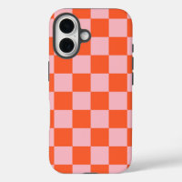 Orange and Pink Chequerboard Pattern